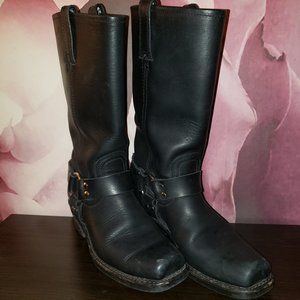 Frye 12R Harness Boots in Black